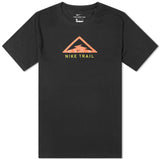 Nike Mens Trail Dri-Fit Tee Running T-Shirt - Black