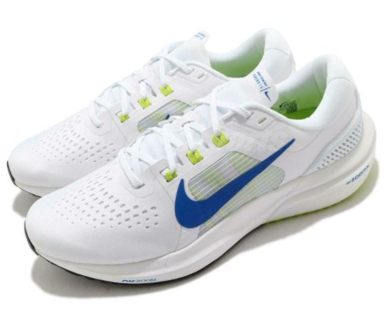 Nike Mens Air Zoom Vomero 15 - White Racer Running Gym Shoes -  Blue Black