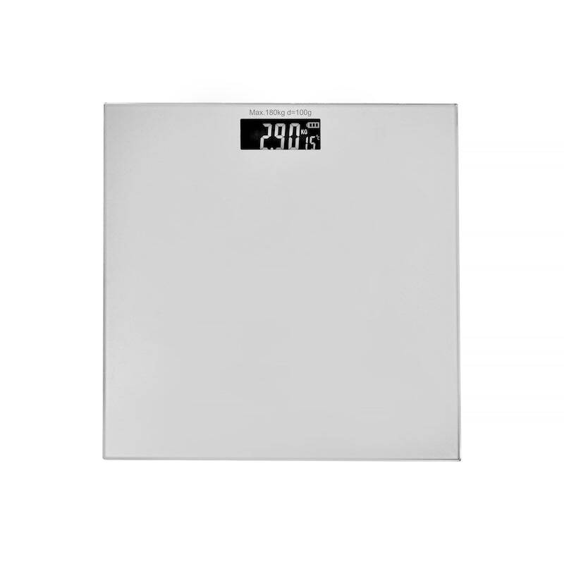 Clevinger Silver Digital Glass Bathroom Scale Max Capacity 180KG