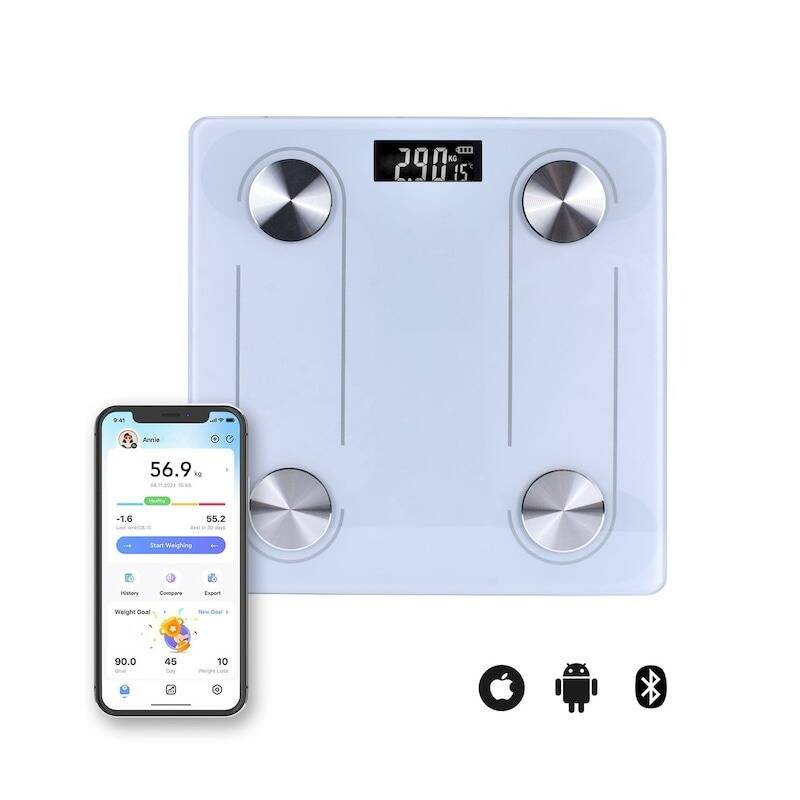 Clevinger 180kg Smart Digital Glass Bathroom Weight Scales in White