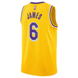 Nike Los Angeles Lakers LeBron James 2021/22 Basketball Icon Jersey Gold