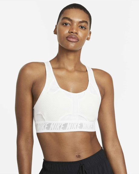 Nike Womens Swoosh Ultrabreathe Medium-Support Padded Sports Bra - White