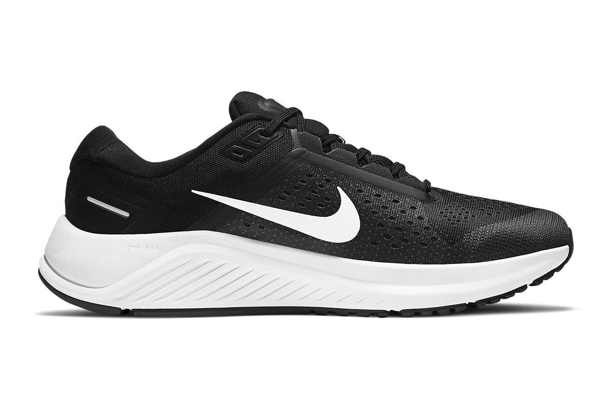 Nike Mens Air Zoom Structure 23 Running Shoe Sneakers - Black/White