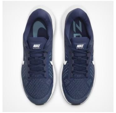 Nike Mens Air Zoom Structure 23 Running Shoe - Midnight Navy/White-Cerulean