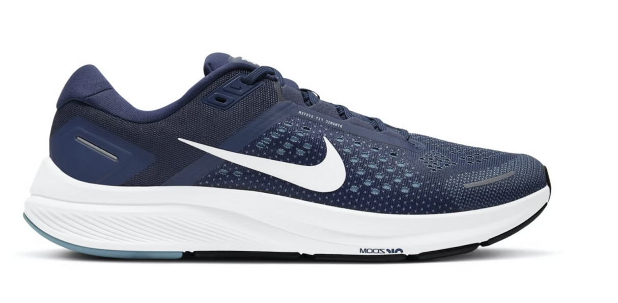 Nike Mens Air Zoom Structure 23 Running Shoe - Midnight Navy/White-Cerulean