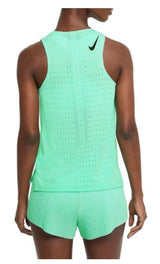 Nike Aeroswift Womens Running Slim Fit Singlet Gym Out-Fit - Green Glow /Black