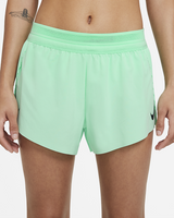 Nike AeroSwift Womens Running Shorts - Green Glow/Black