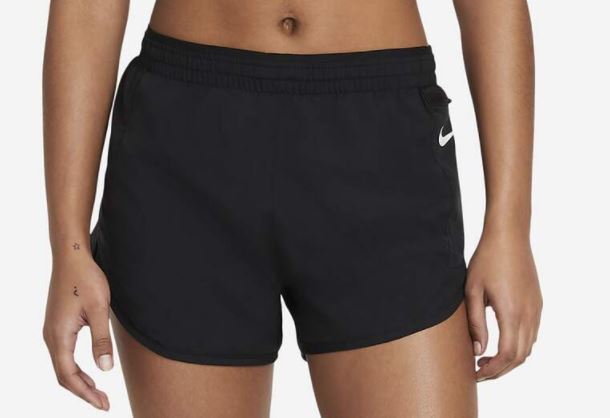 Nike Womens Dri-FIT Tempo Luxe Running Shorts with side Zip Pocket - Black