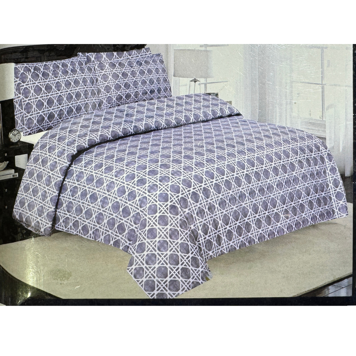 Queen Luxury 100% Cotton Flannelette Quilt Cover & 2 Pillow Case Combo Duvet Set