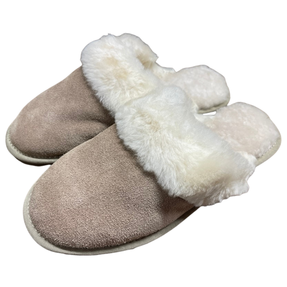 100% Australian Sheepskin Scuffs Moccasins Slippers Winter Non Slip UGG - Sand