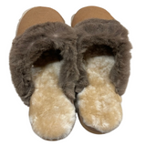 Australian Sheepskin Scuffs Moccasins Slippers Winter Slip On UGG w/ Kangaroo Trim