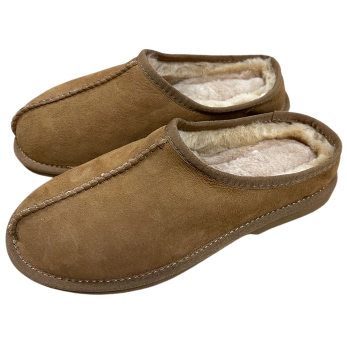 100% Australian Sheepskin Scuffs Clogs Moccasins Slippers Winter UGG - Chestnut