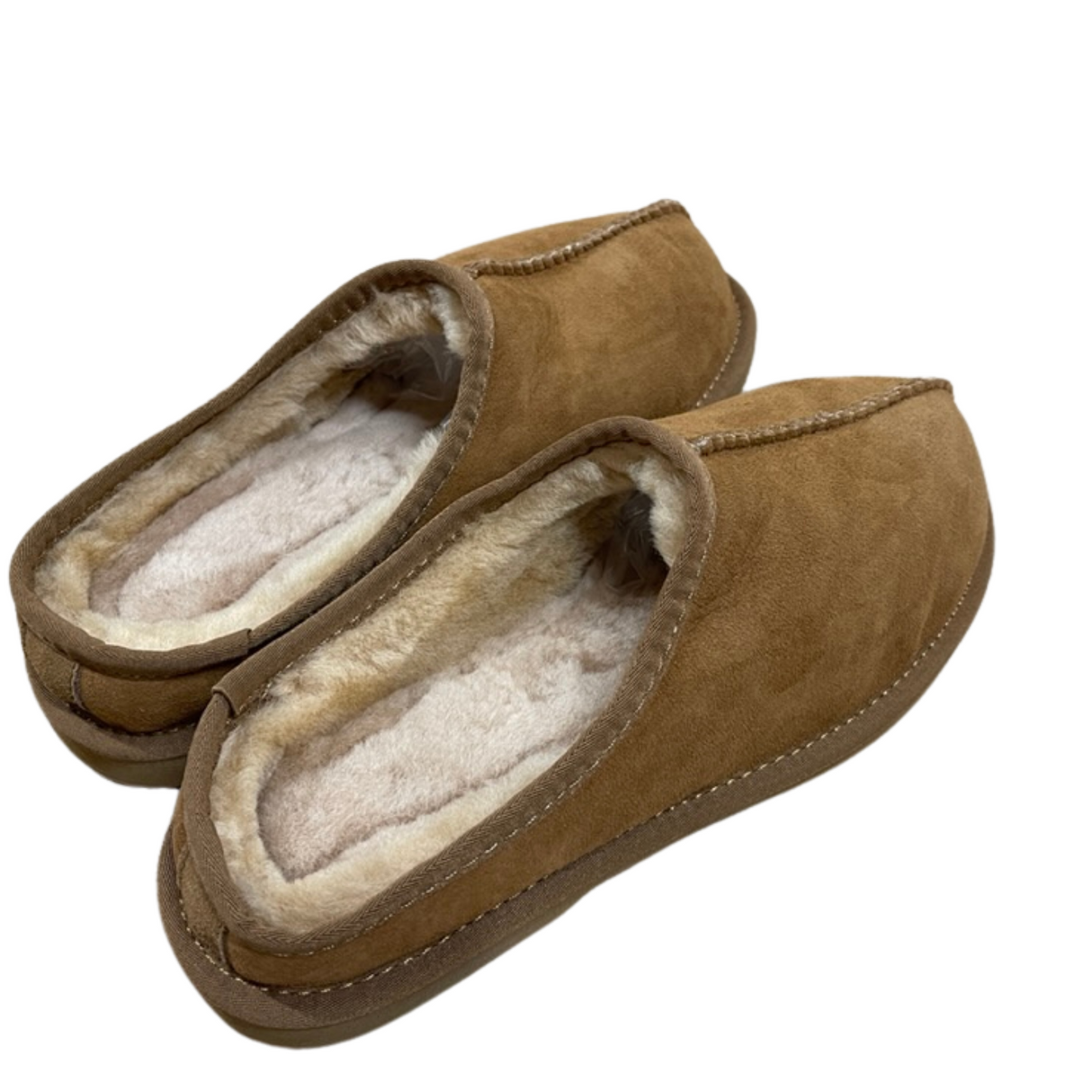 100% Australian Sheepskin Scuffs Clogs Moccasins Slippers Winter UGG - Chestnut