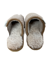 100% Australian Merino Sheepskin Curly Scuffs Moccasins Boucle Slippers Slip On UGG - Chestnut