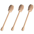 3pk Academy European Beechwood Honey Dipper Wooden Drizzler Dip Stick BULK