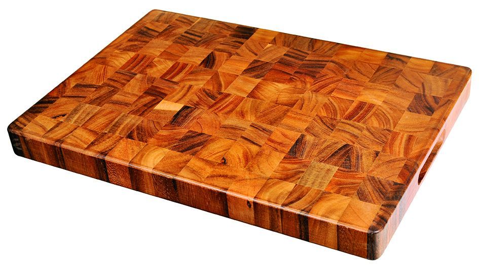 Davis & Waddell Acacia Wood End Grain Cutting Board Chopping Serving - 50x35cm