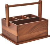 Davis & Waddell Acacia Natural Wood BBQ Barbecue Caddy 27 X22 X12cm