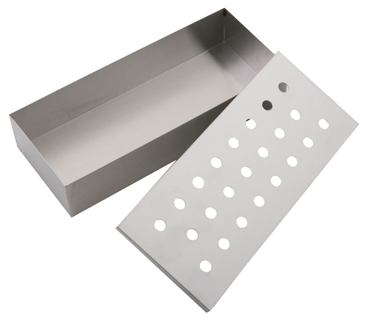 Davis & Waddell Woodchip Smoker Box Stainless Steel 24 X10 X4.5cm