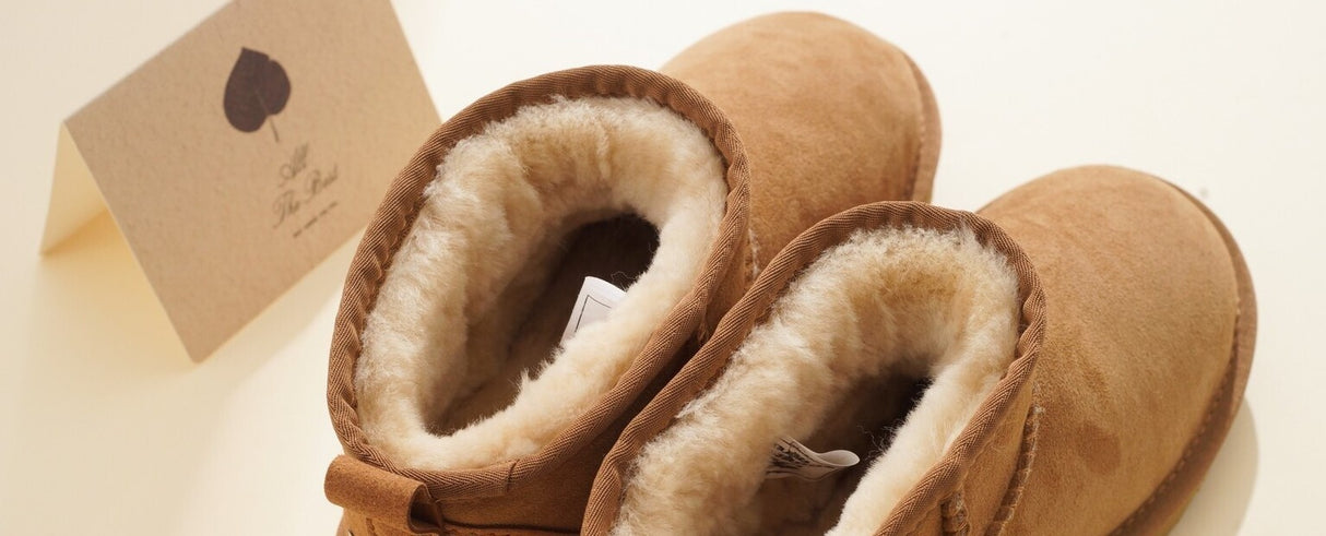 100% Australian Sheepskin UGG Ankle Boots Moccasins Slippers Shoes - Ultra Short