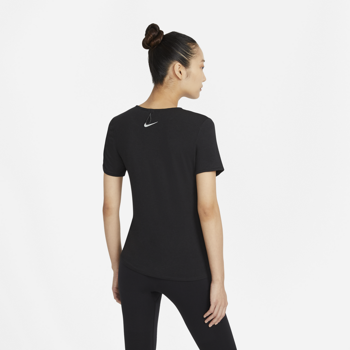 Nike Womens Run Division City Sleek Short Sleeve Top - Black