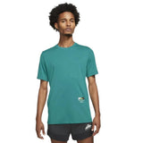 Nike Mens Dri-Fit Trail Running T-Shirt Top - Green