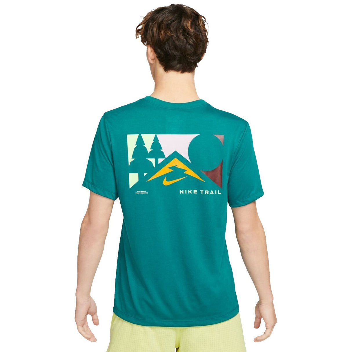 Nike Mens Dri-Fit Trail Running T-Shirt Top - Green