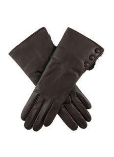 DENTS Sophie Womens Leather Gloves w Rabbit Fur Cuffs Wool Lined Ladies  - Mocca