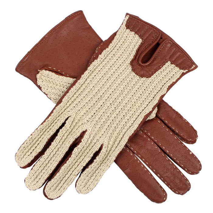 Dents Womens Crochet Back Driving Gloves Lesley