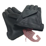 Dents Leather Wool Gloves Fleece Lined Warm  Mens Winter Herringbone - Black