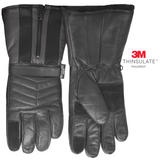 3M Winter Motorbike Bike Waterproof Gloves Leather Motor Bicycle Motorcycle - Black