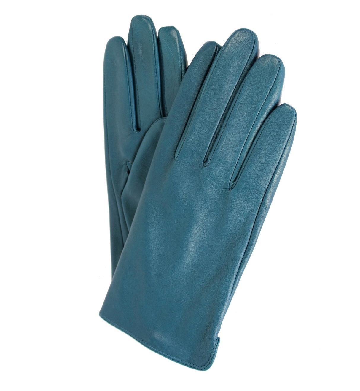 Dents Womens Classic Leather Gloves Winter Warm Soft Smooth Grain - Teal