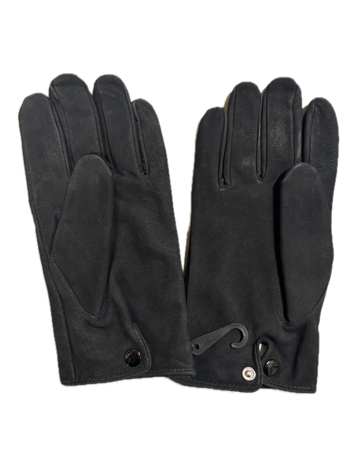 DENTS Mens Thinsulate Handsewn Nubuck Leather Gloves Lined Insulated - Black - Large