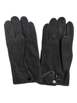 DENTS Mens Thinsulate Handsewn Nubuck Leather Gloves Lined Insulated - Black - Large