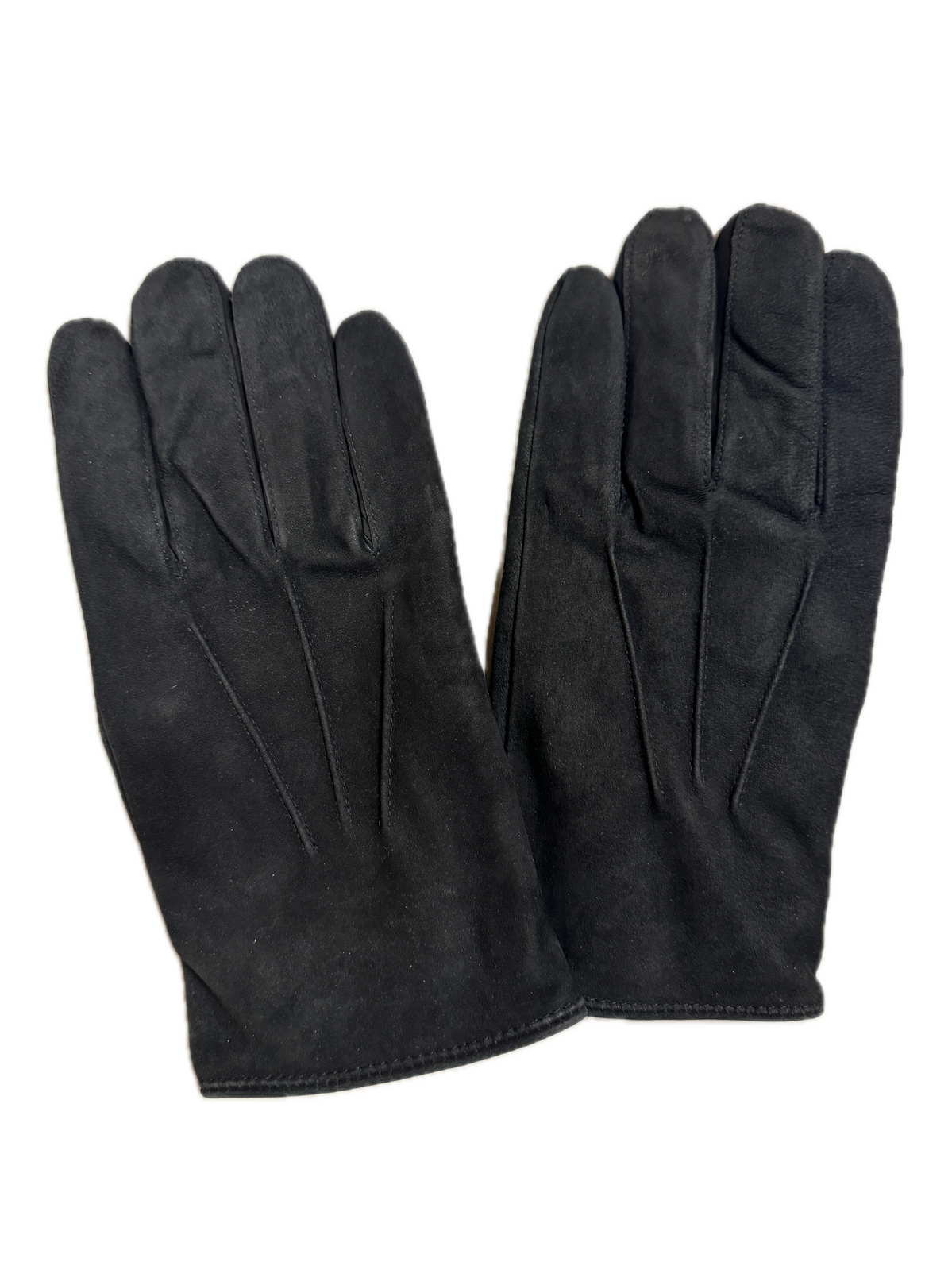 DENTS Mens Thinsulate Handsewn Nubuck Leather Gloves Lined Insulated - Black - Large