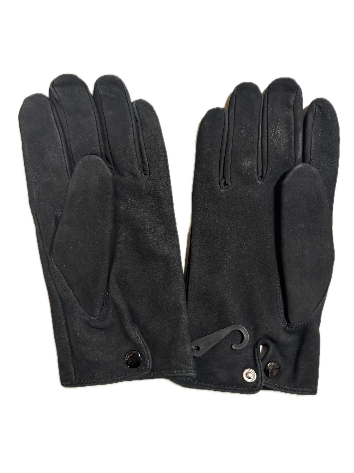 DENTS Mens Thinsulate Handsewn Nubuck Leather Gloves Lined Insulated - Black - Large