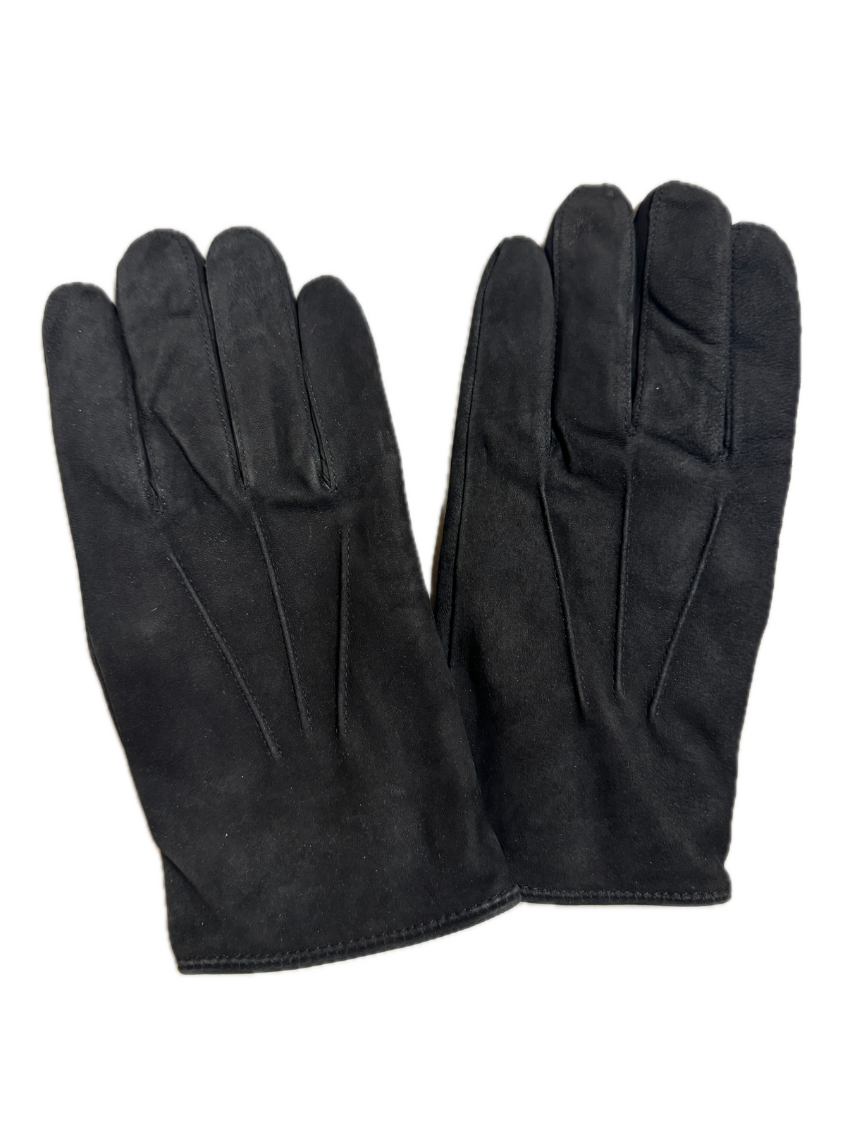 DENTS Mens Thinsulate Handsewn Nubuck Leather Gloves Lined Insulated - Black - Large