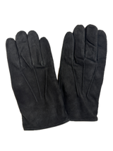 DENTS Mens Thinsulate Handsewn Nubuck Leather Gloves Lined Insulated - Black - Large