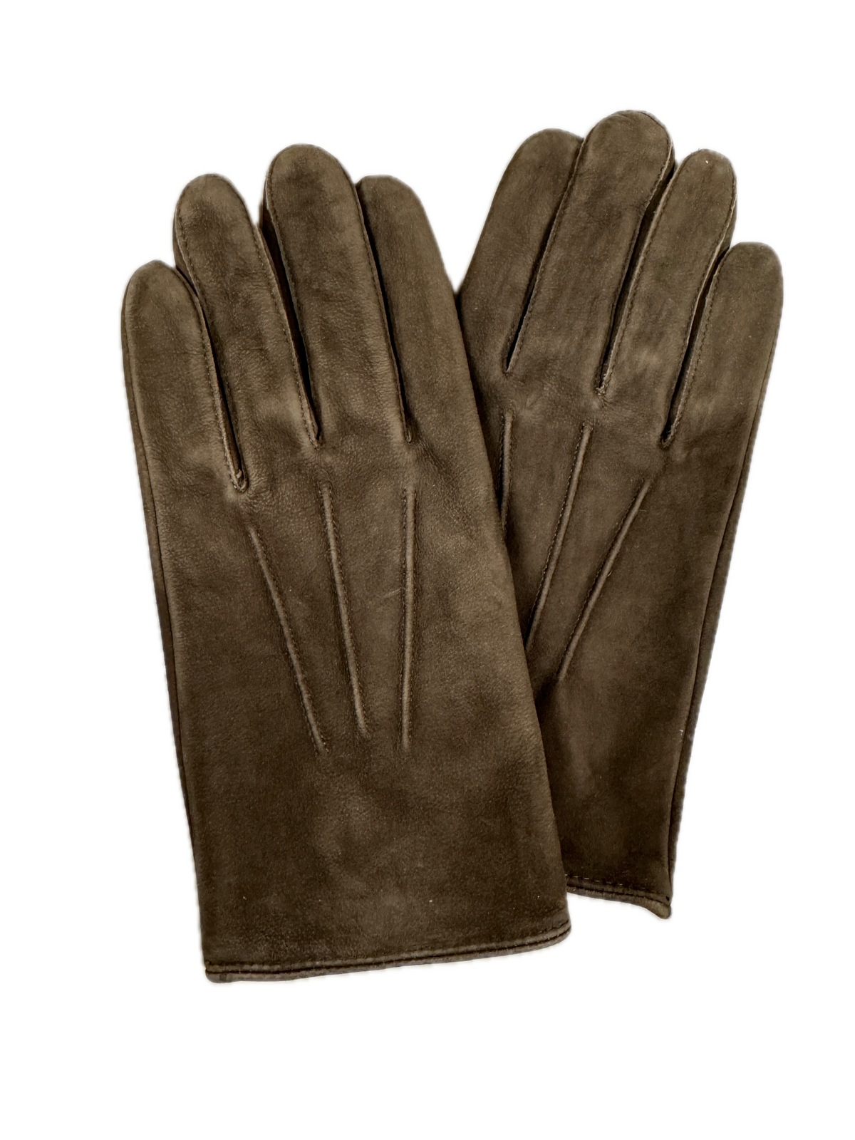 DENTS Mens Thinsulate Handsewn Nubuck Leather Gloves Lined Insulated - Brown - Large