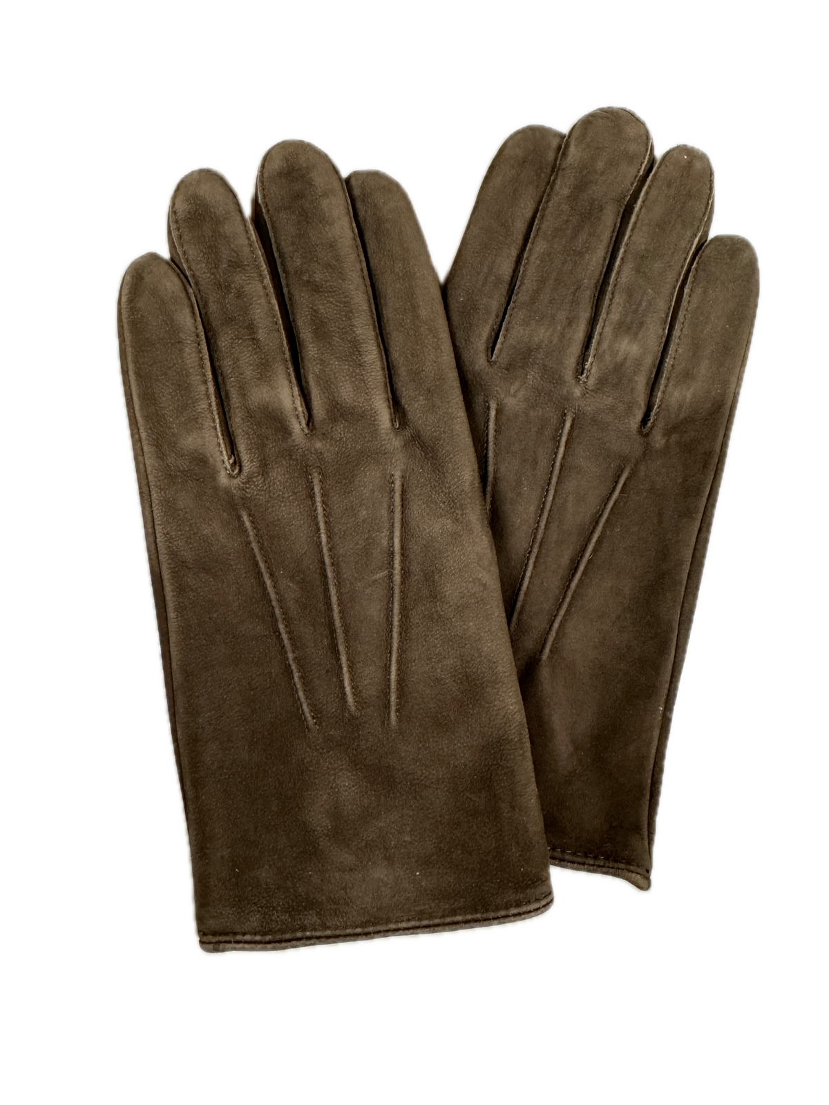 DENTS Mens Thinsulate Handsewn Nubuck Leather Gloves Lined Insulated - Brown - Large