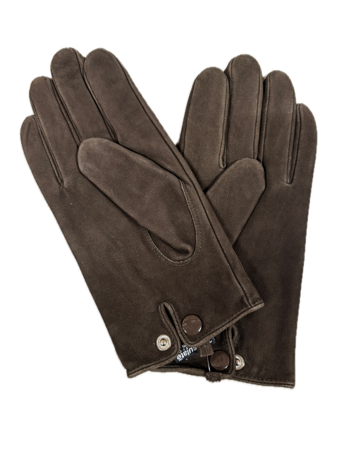 DENTS Mens Thinsulate Handsewn Nubuck Leather Gloves Lined Insulated - Brown - Large