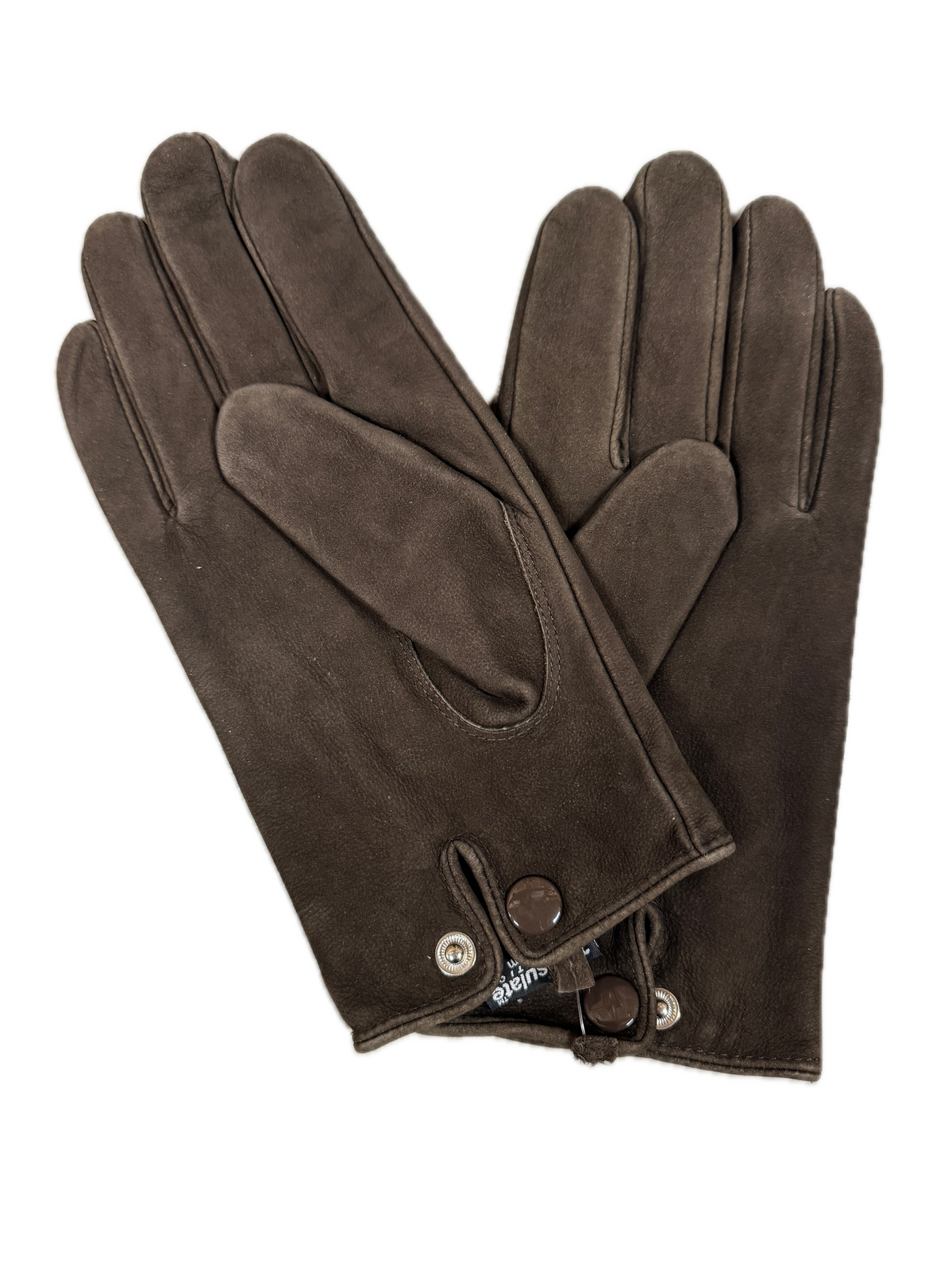 DENTS Mens Thinsulate Handsewn Nubuck Leather Gloves Lined Insulated - Brown - Large