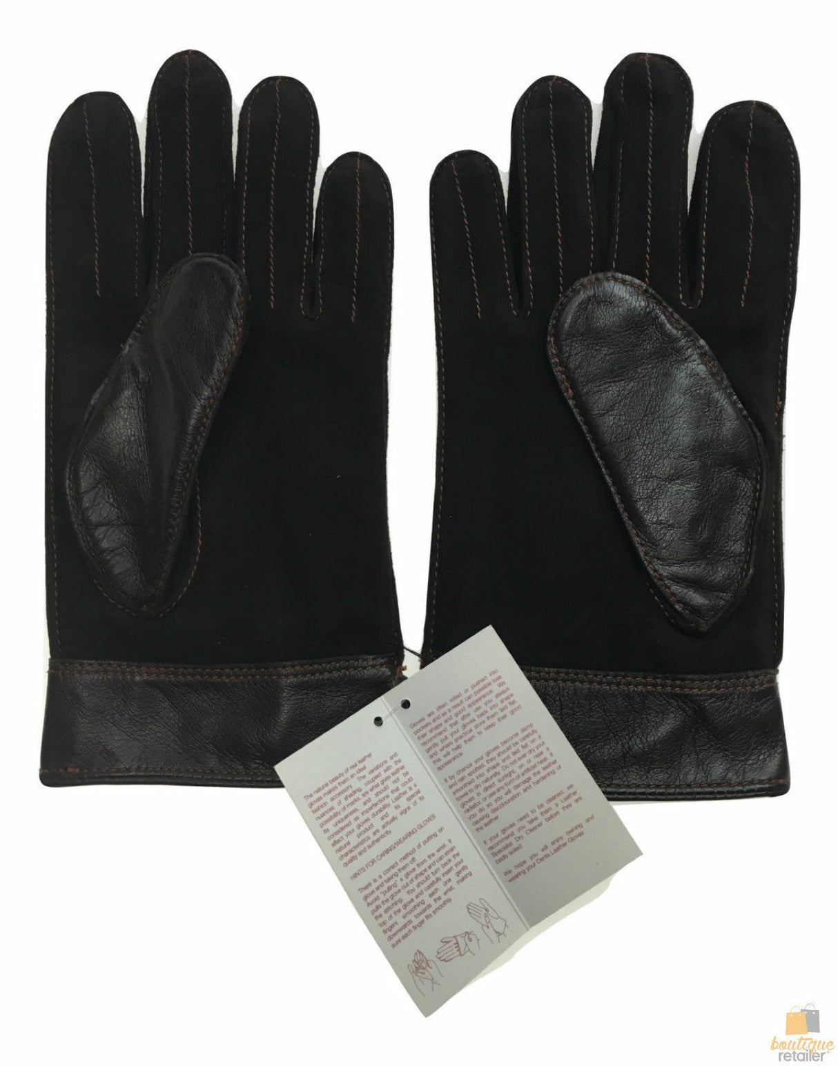 DENTS Sheepskin Leather Gloves with Detail Mens Warm Winter ML8043