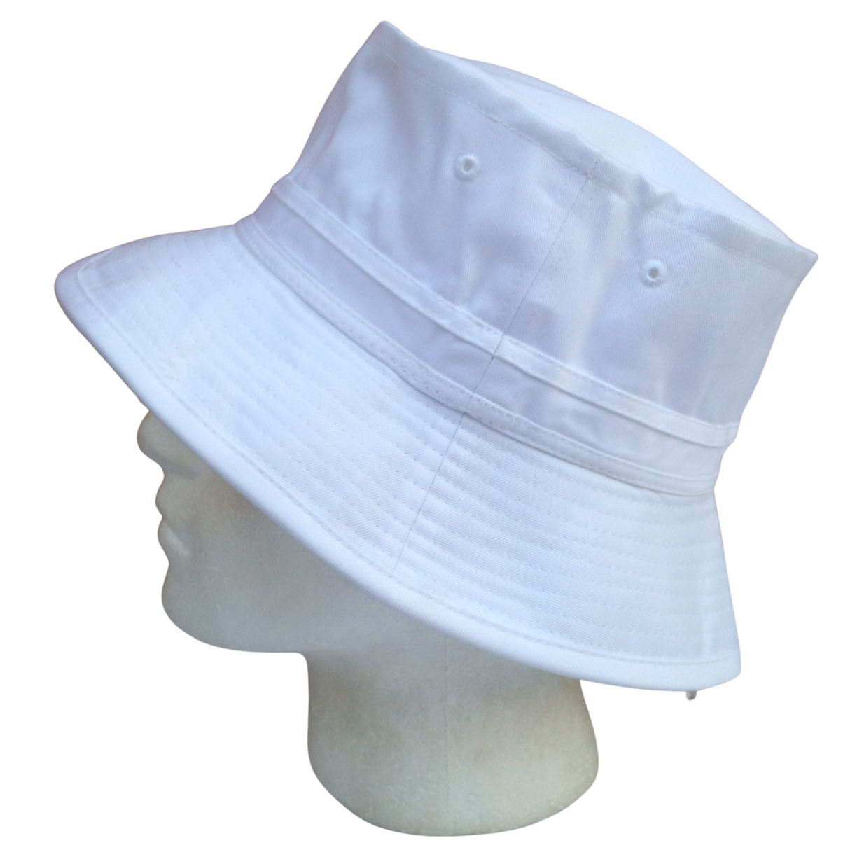 Dents 100% Organic Eco-Friendly Cotton Bucket Hat Cap Festival Beach -  White