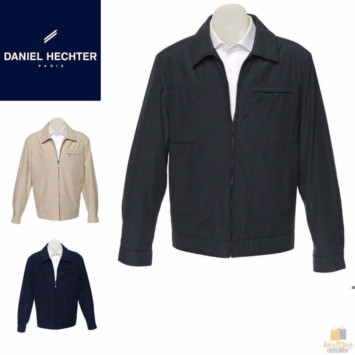 Daniel Hechter Mens Sam Jacket Coat Full Zip Lined Blazer Warm Winter Casual