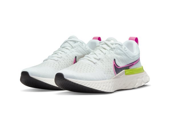 Nike Womens React Infinity Run Flyknit 2 Shoes Sneakers - White/Black-Sail-Pink Blast