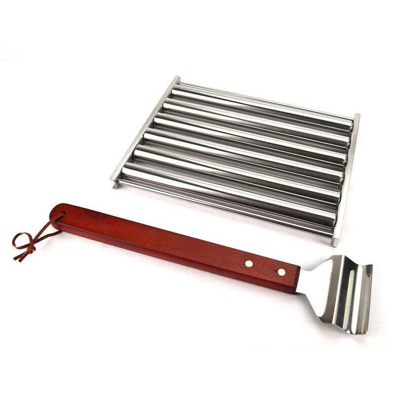 Maverick BBQ Sausage/Hotdog Roller Grill Barbecue/Fire/Camping Stainless Steel