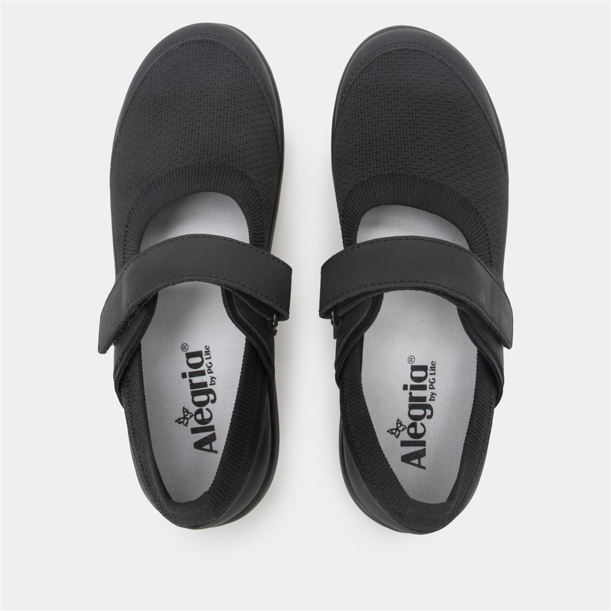 Alegria Womens Shoes Dynamo Mary Jane Slip Ons in All Black