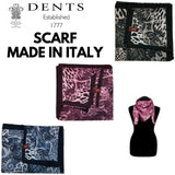 DENTS Ladies Animal Print & Paisley Scarf MADE IN ITALY Womens Warm Winter