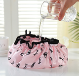 Womens Double-Layer Waterproof Shower Cap Reusable Hat Bath Hair Treatment