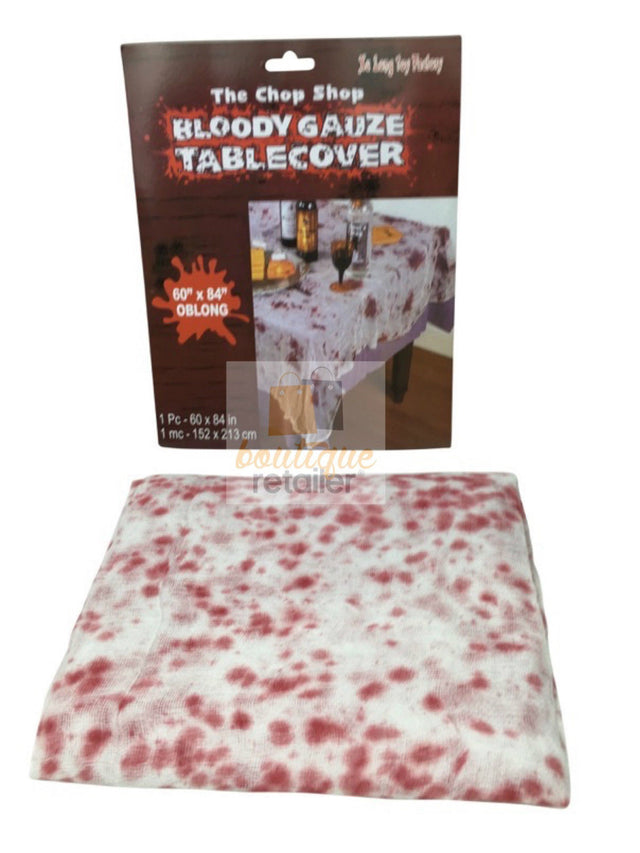 Bloody Gauze Table Cover Cloth Fake Blood Halloween Horror Zombie Party